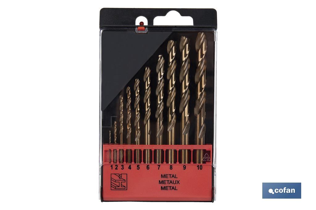 ESTUCHE BROCAS HSS-CO - MEDIDAS: 1 - 10 mm (10 pcs.)