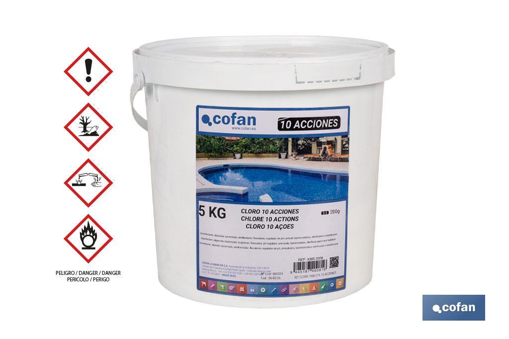 CLORO 10 ACCIONES TABLETA 5 KG COFAN