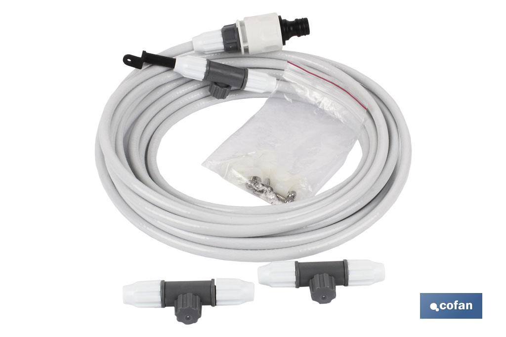 Kit de Nebulización de agua | 6 Metros | Contiene 3 Aspersores | Adecuado para terrazas y jardines